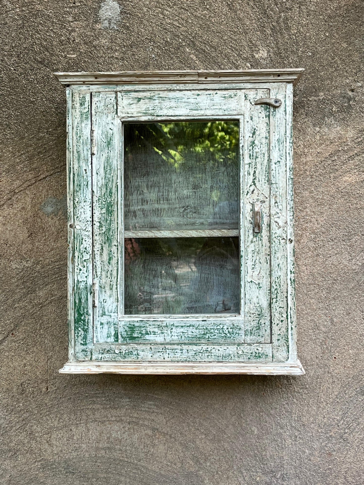 Wood Old Glass Cabinet