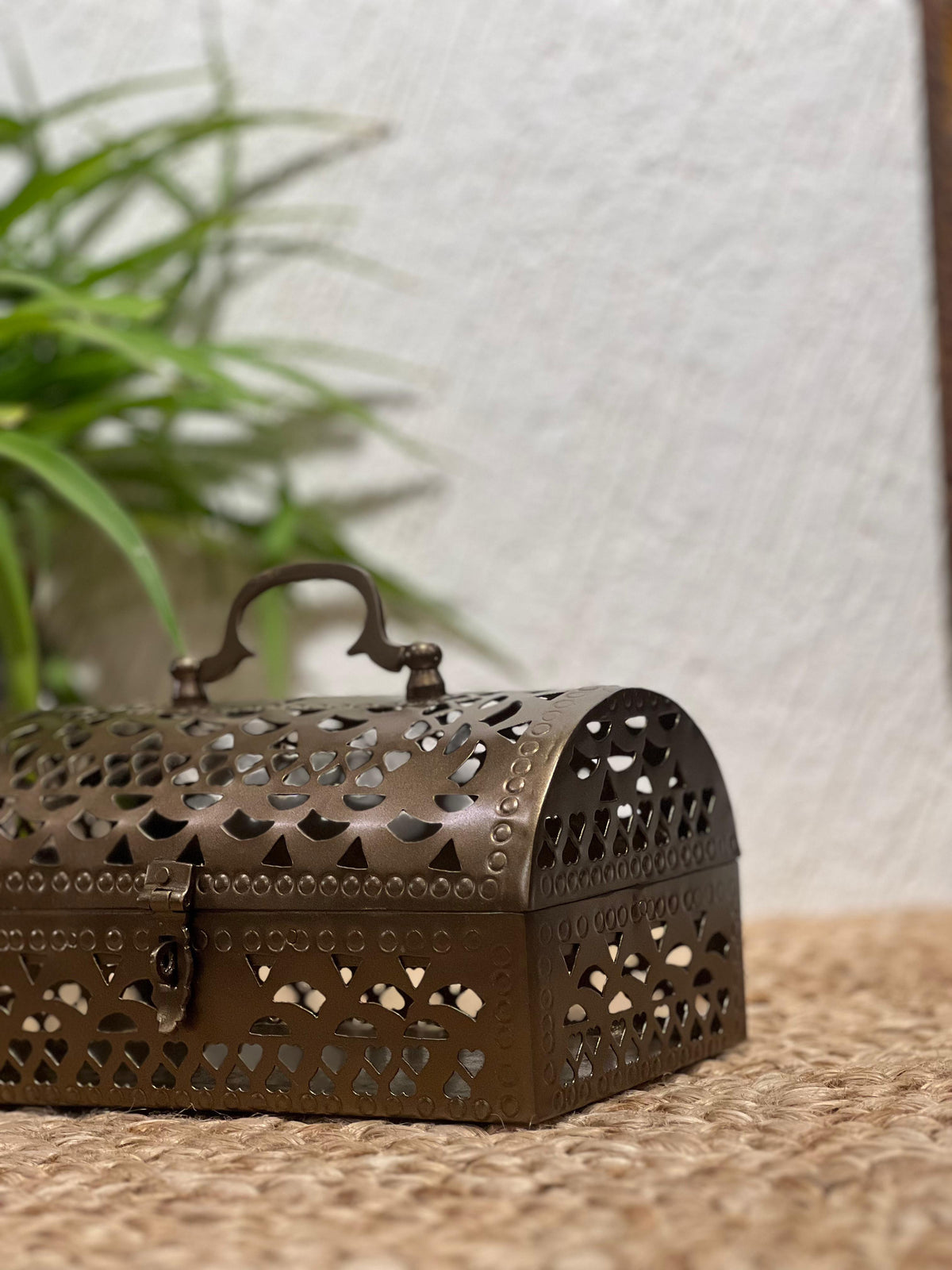 Old Brass Jali Box