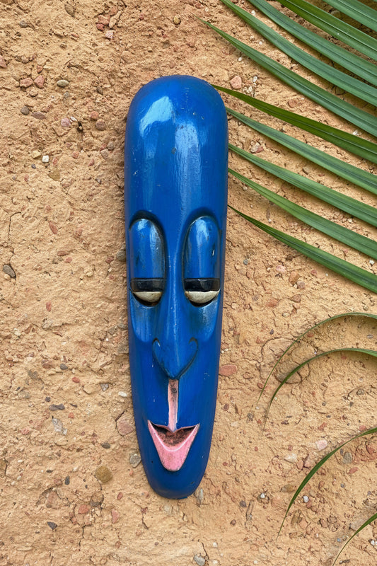 Long Blue Mask Decorative