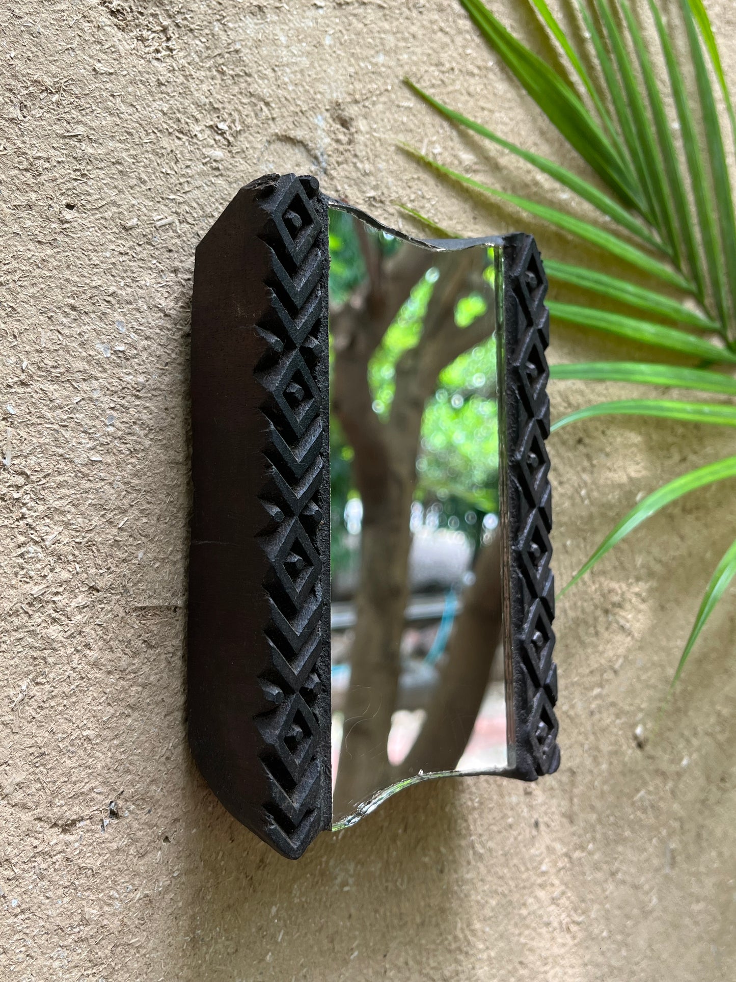 Wooden Block print Mirror