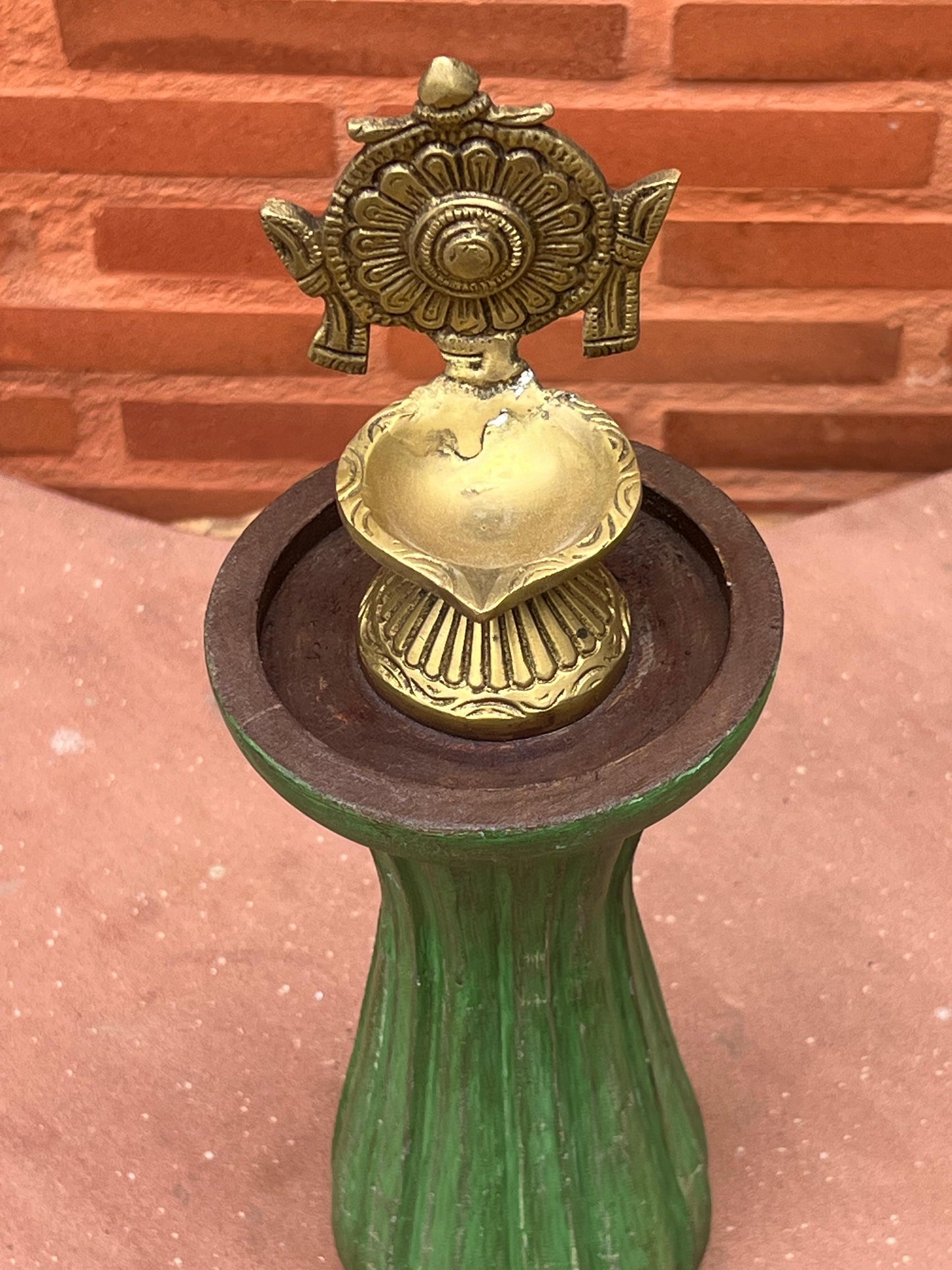 Wooden Diya Stand