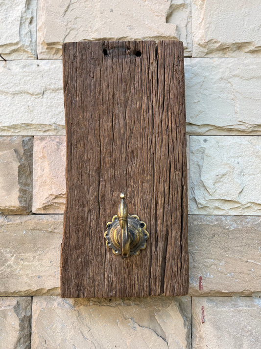 Vintage Distress Peacock Wall Hanger