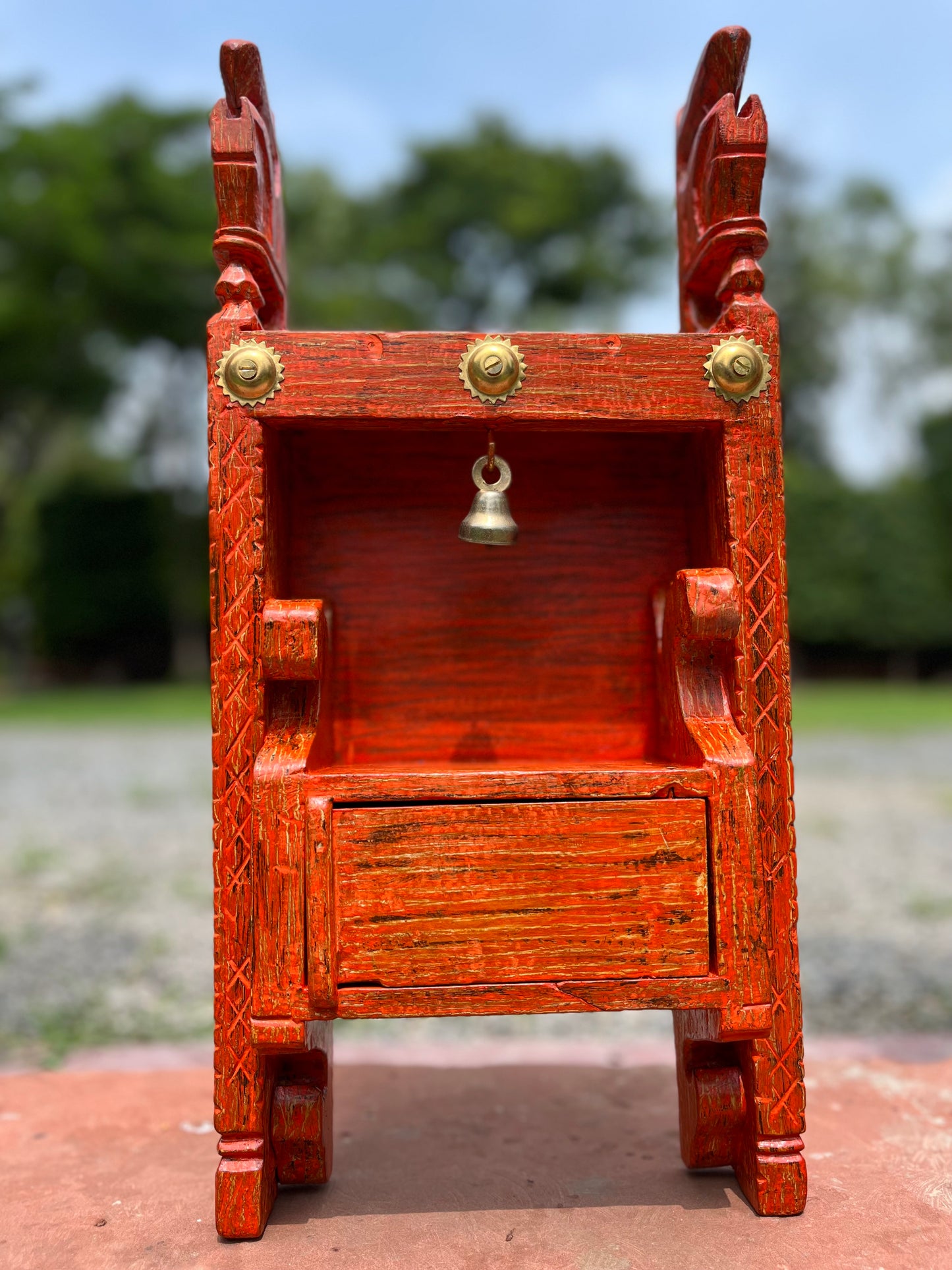 Wooden Coloured Shelf / Temple