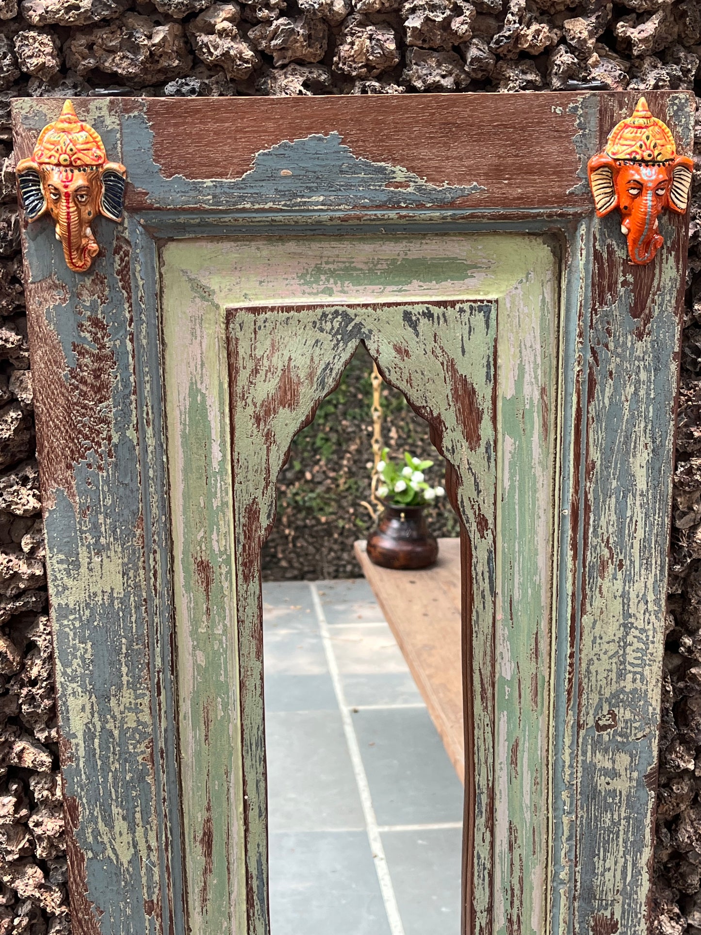 Old Decorative Ganesh Mask mirror