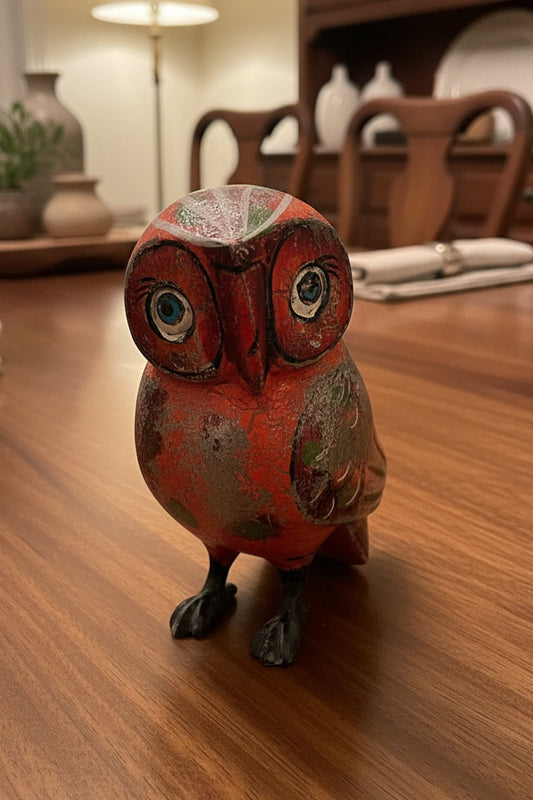 Wood Painted Owl