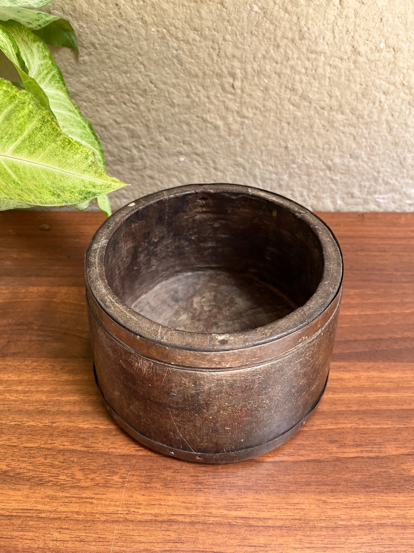 Vintage Wooden Pot Planter