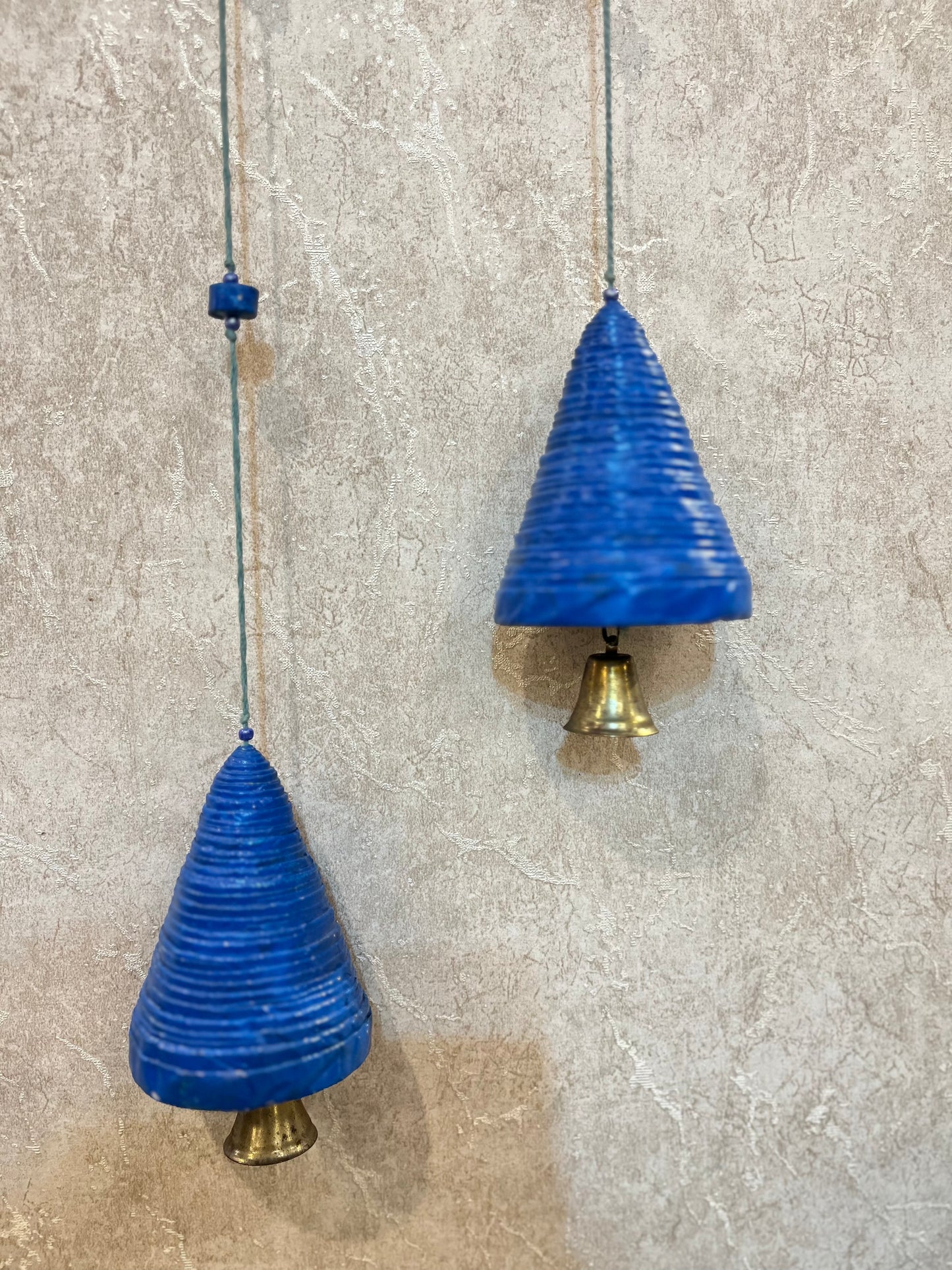 News Paper Colour Hanging Bell Set of 4