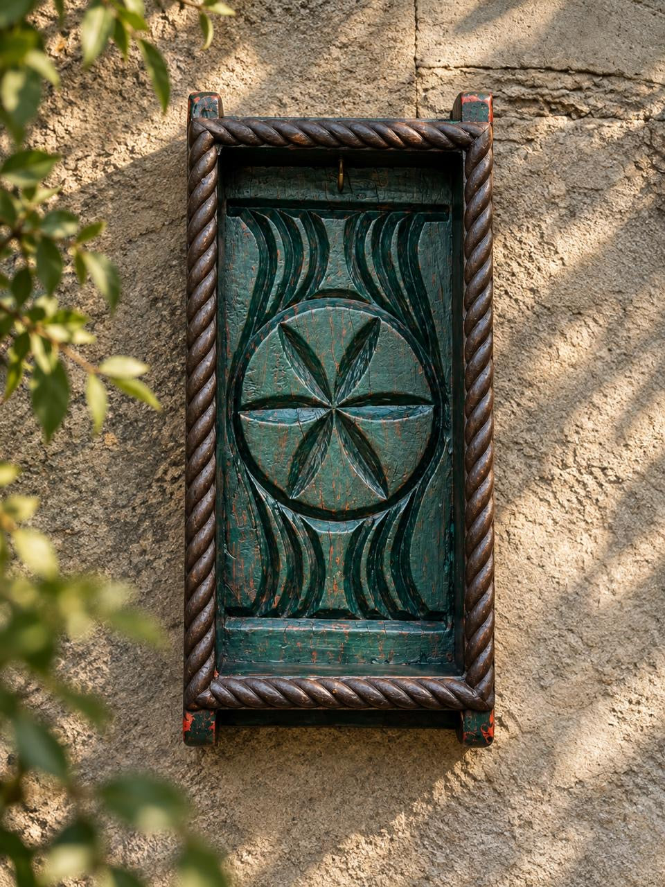 Green Wooden Shelf