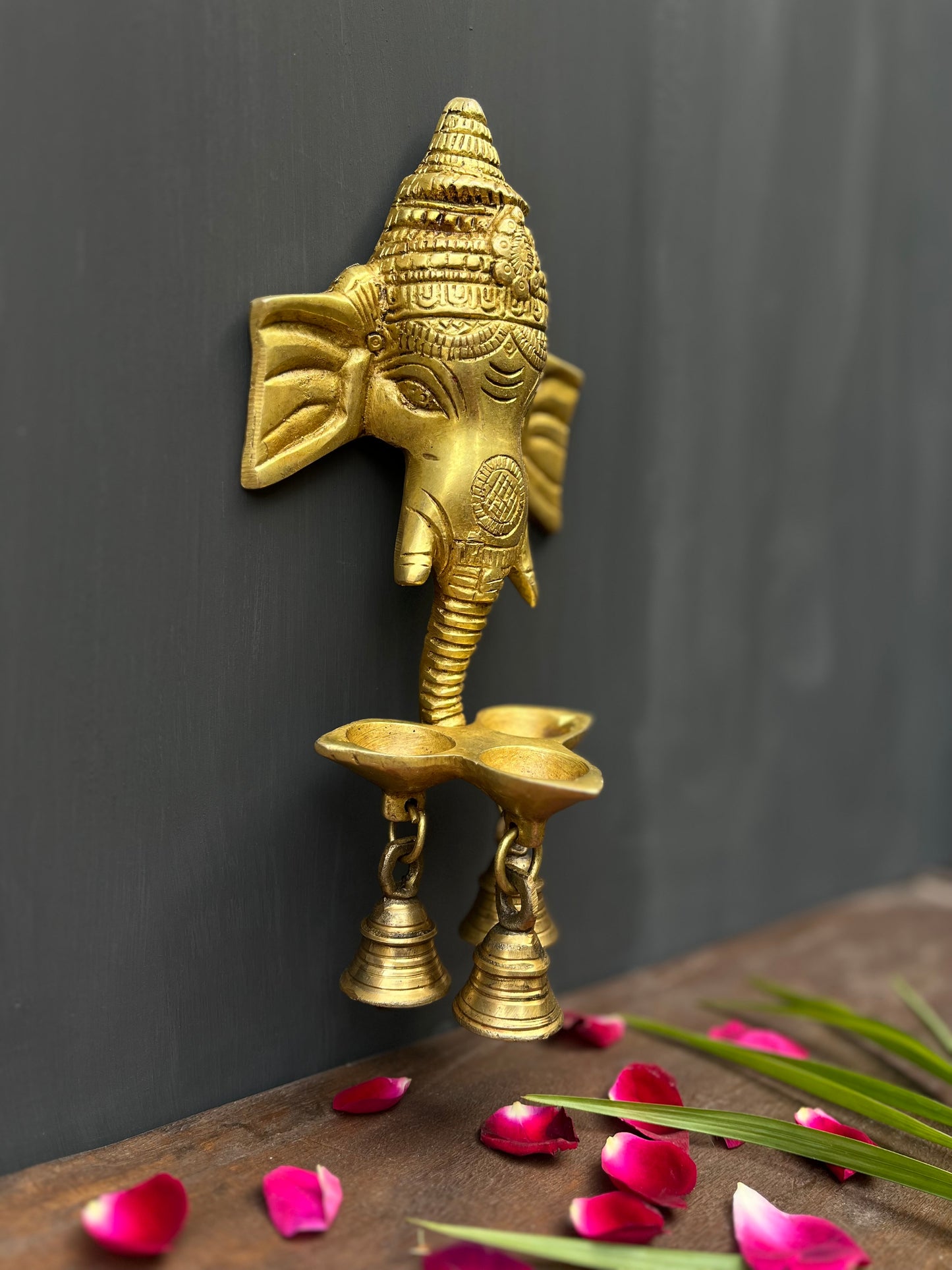 Brass Lord Ganesha diya Bells