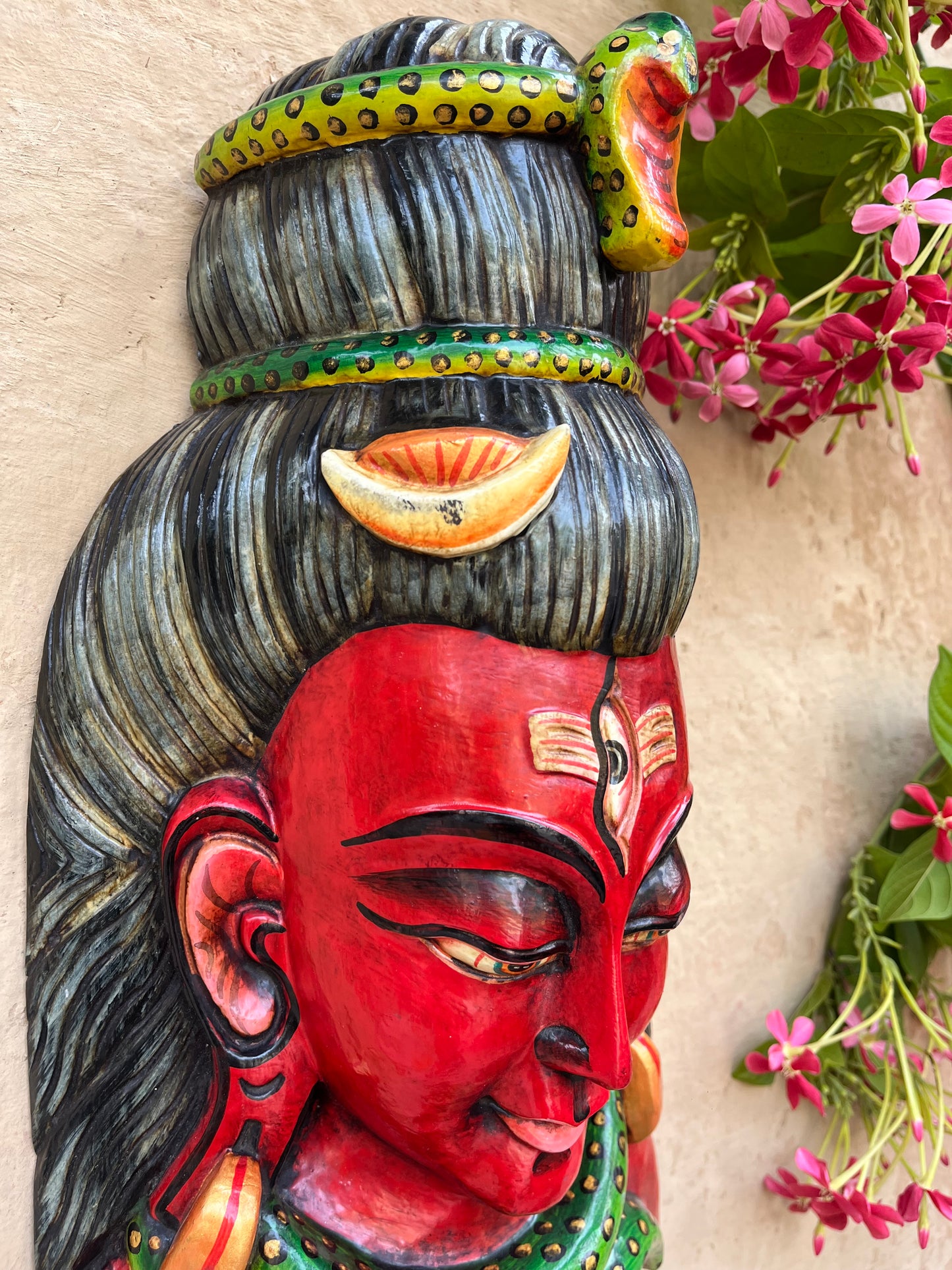 Wood Divine Shiva Mask