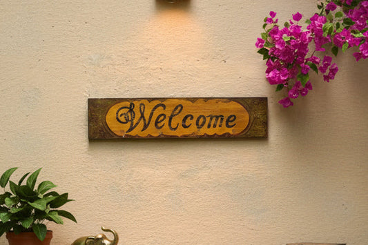 Wood Welcome Panel