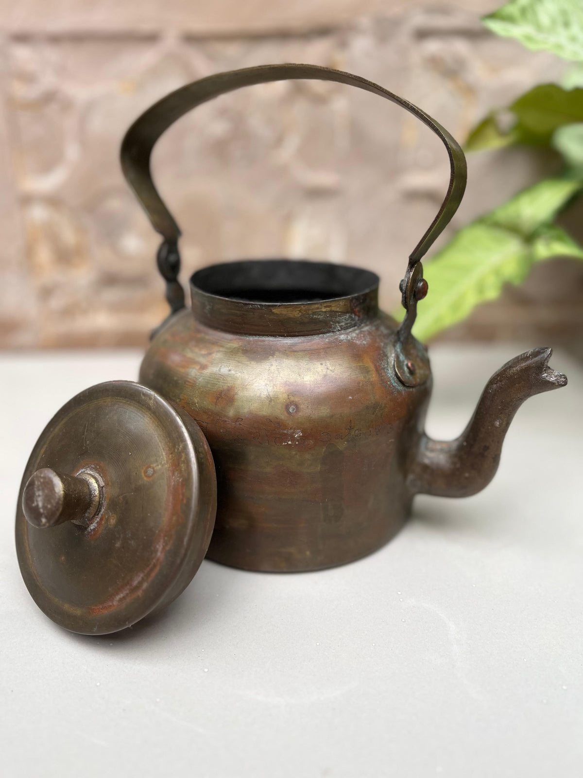 Brass Antique Tea kettle ￼￼