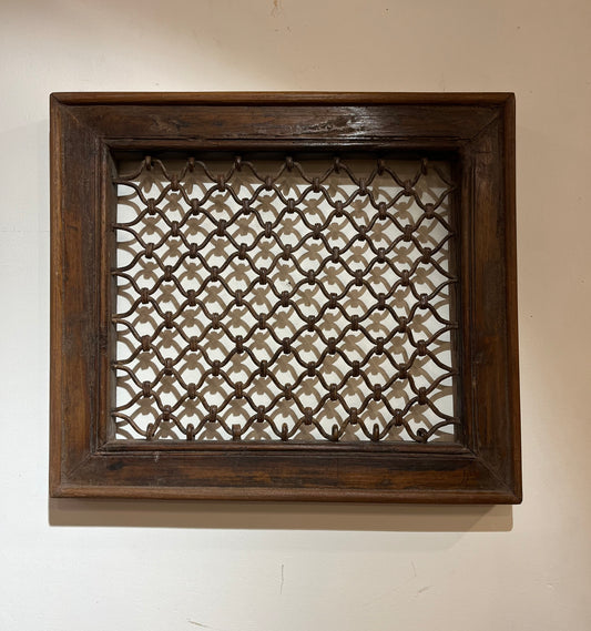 Wood Old Iron Grill Window