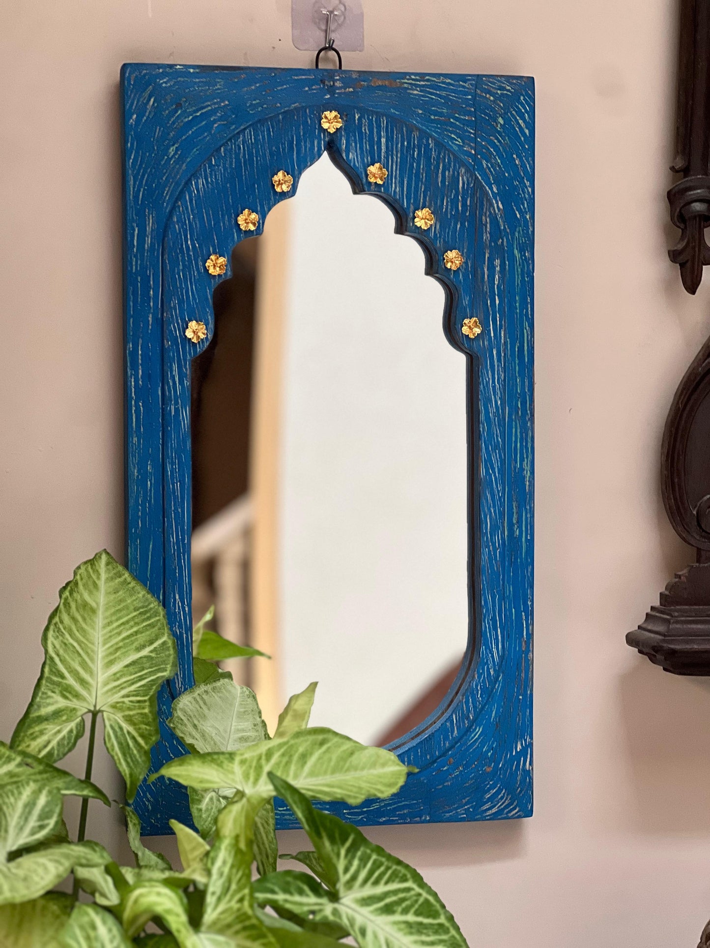 Wall Blue Colour Mirror