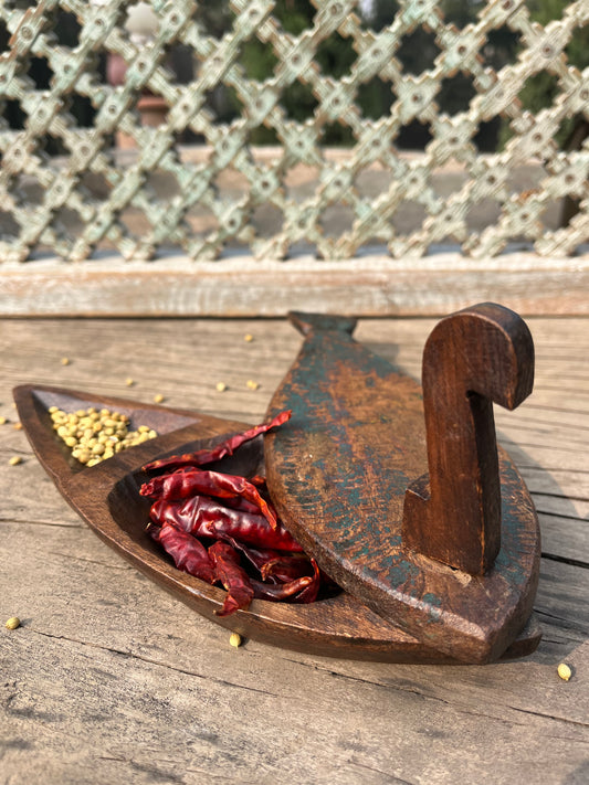 Wood Handle Spice Box