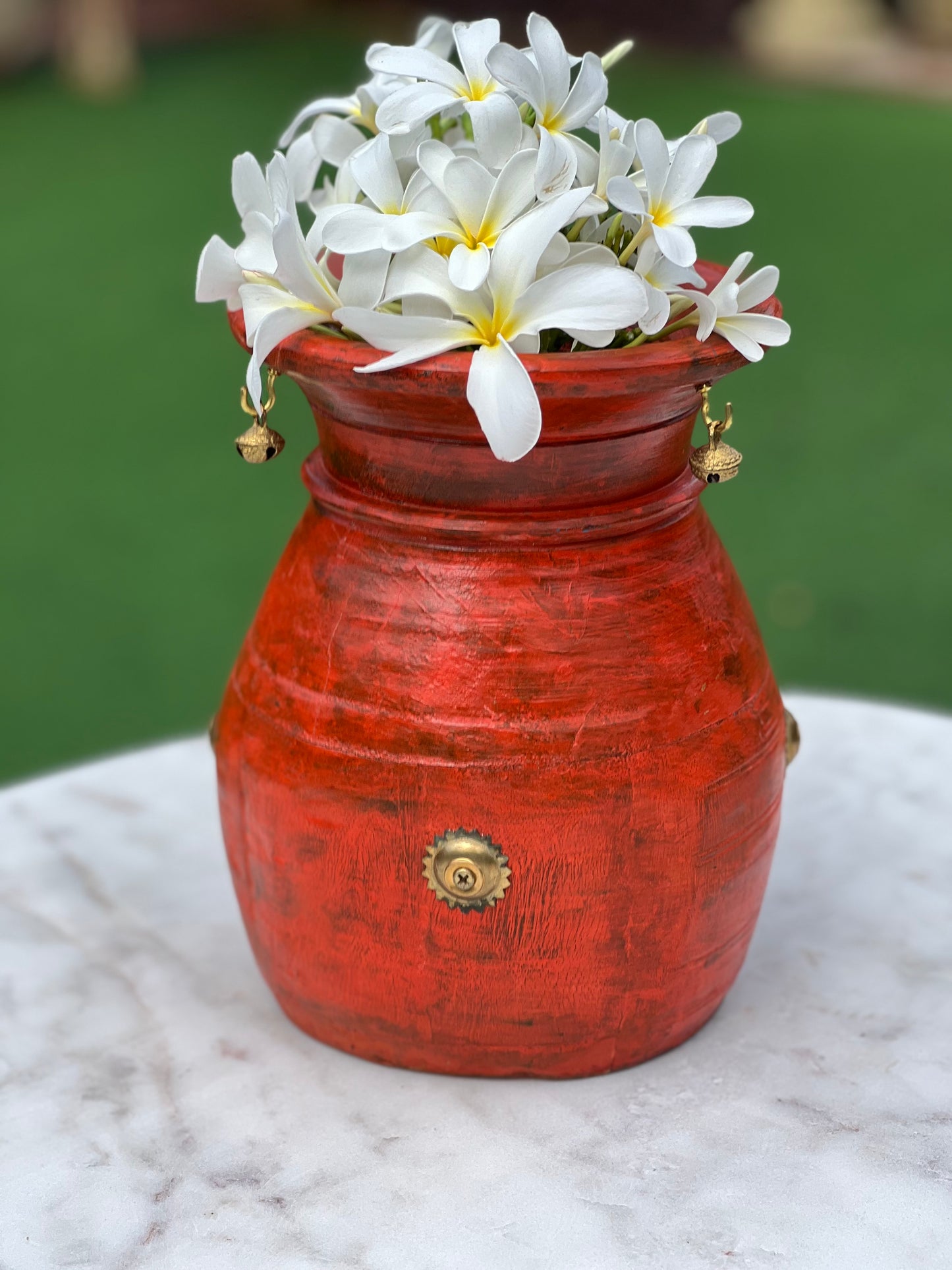 Decorative Pot With Brass Bell