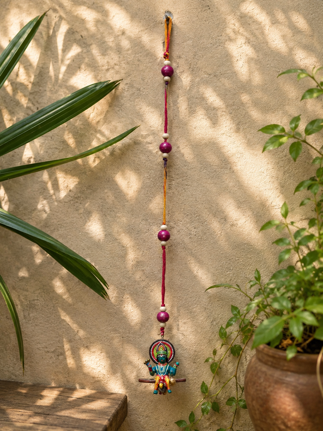 Krishna Hand Painted Hanging ￼