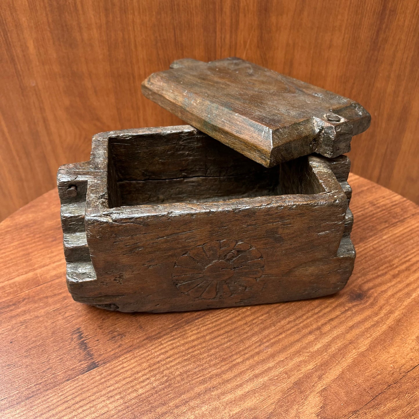 Vintage Wooden Sliding Box