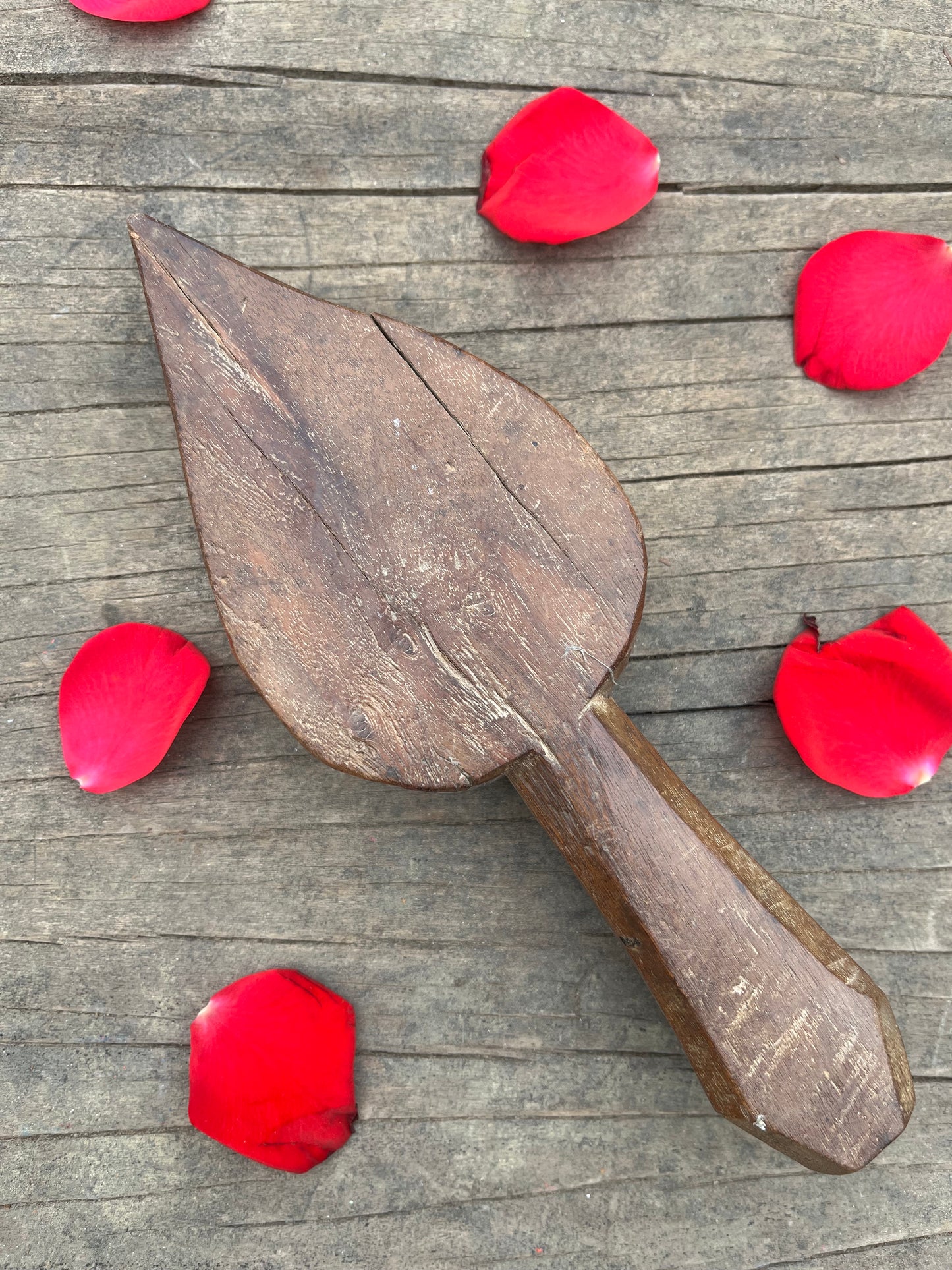 Antique Wooden Hawan Spoon
