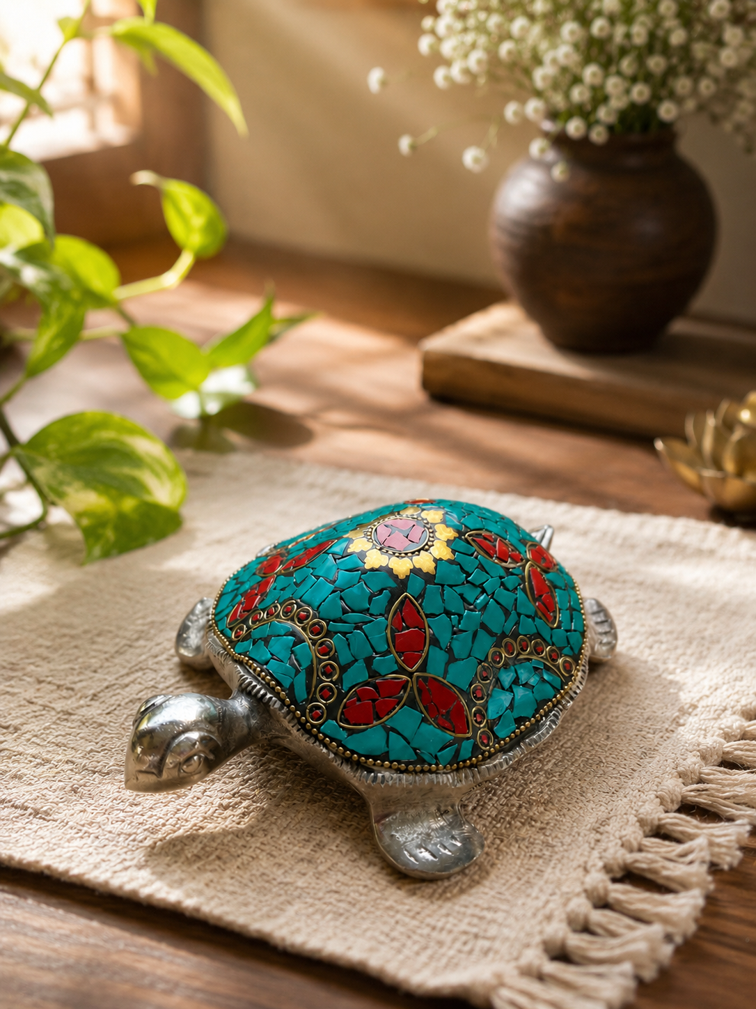 Metal Stone Tortoise