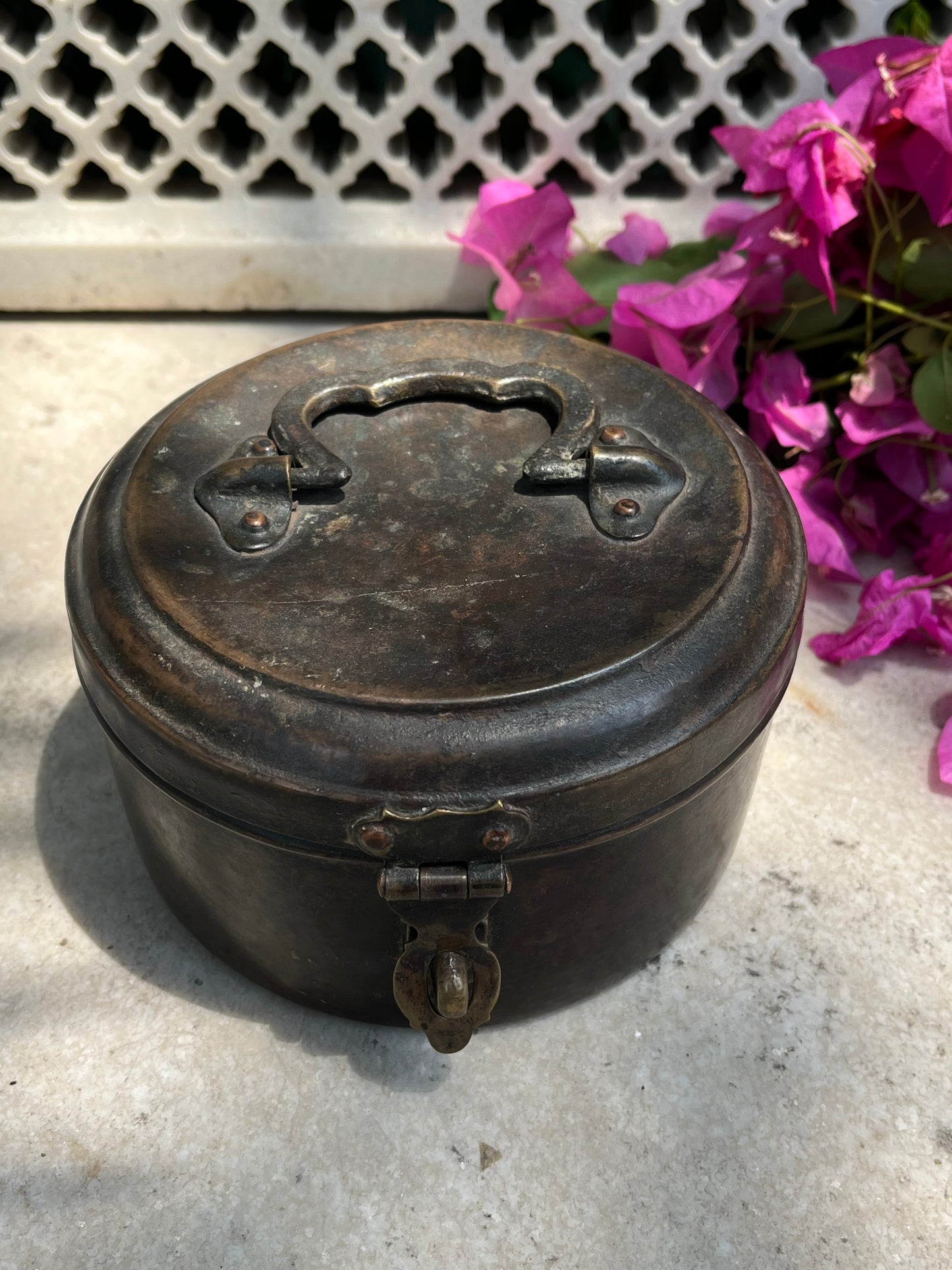 Vintage Brass Chapati  Box