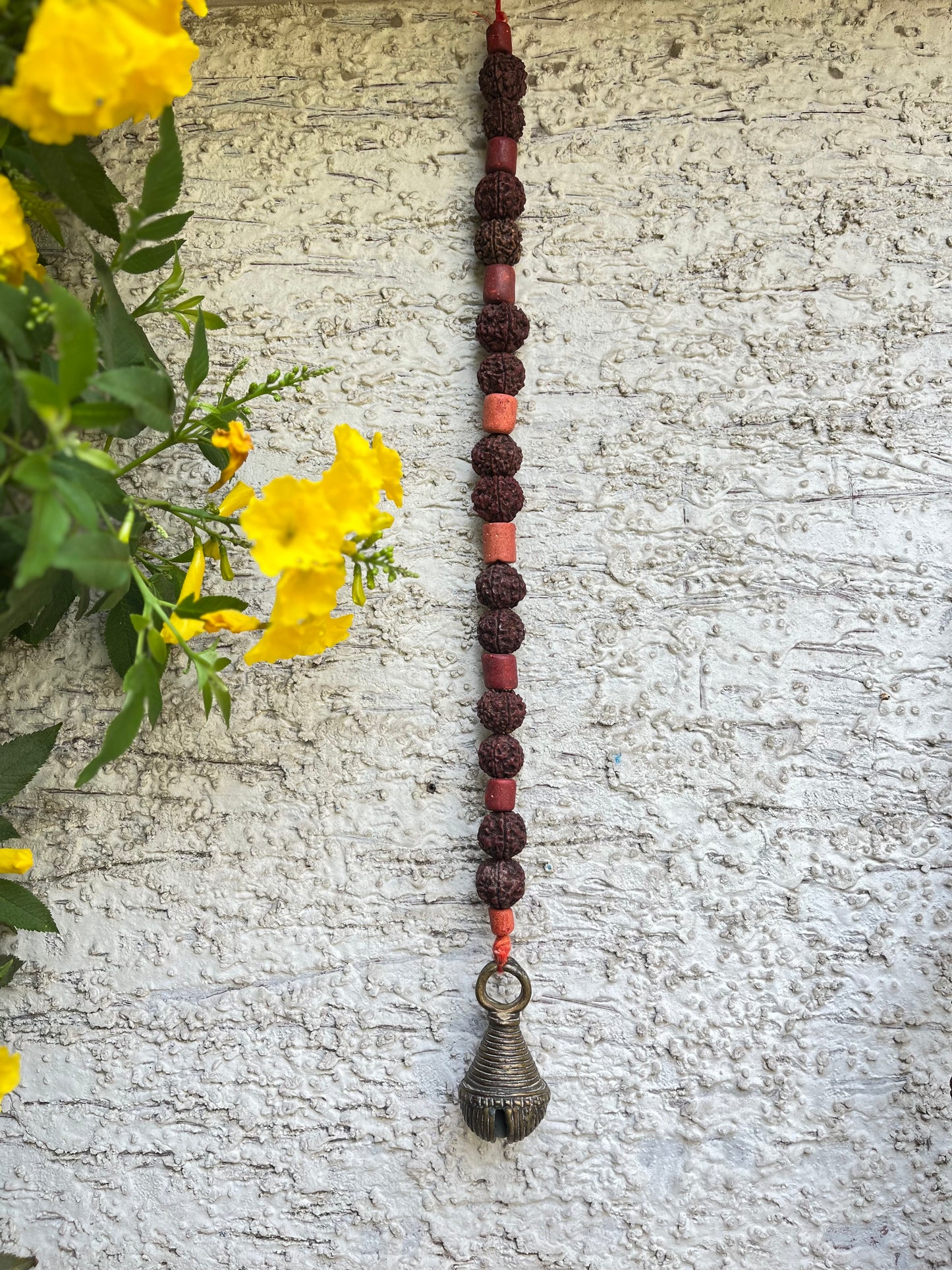 Old Brass Bell Bead Hanging