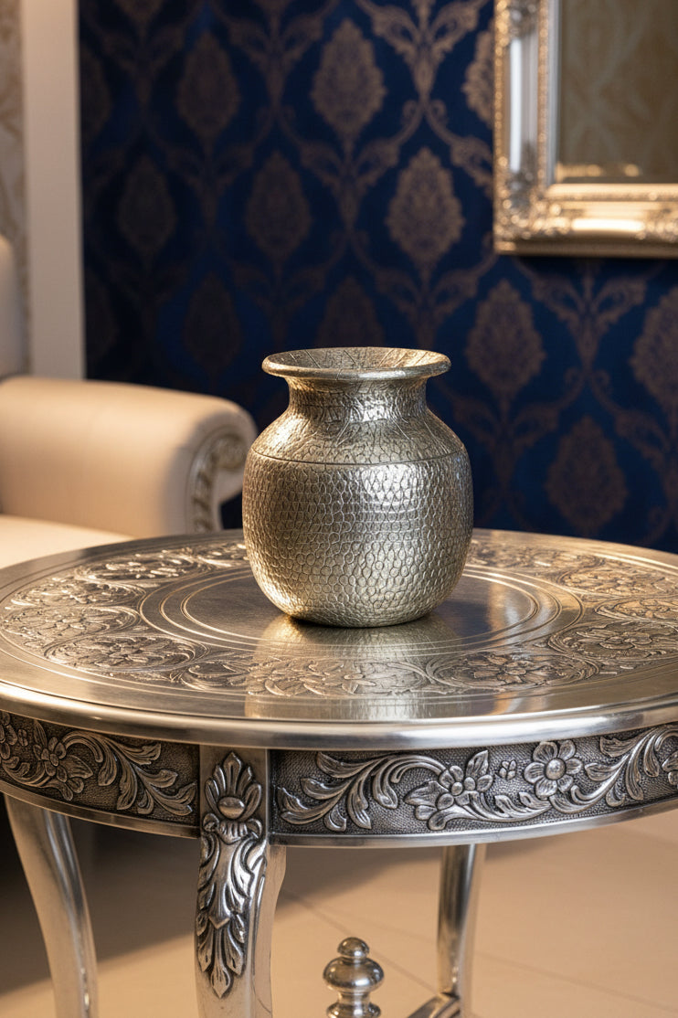German Silver Round Pot ￼
