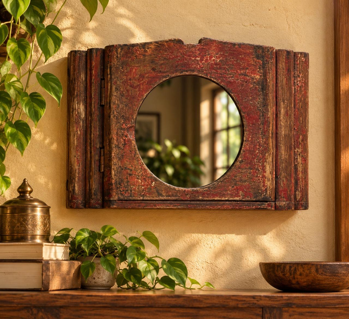 Wooden Clock Wall Box