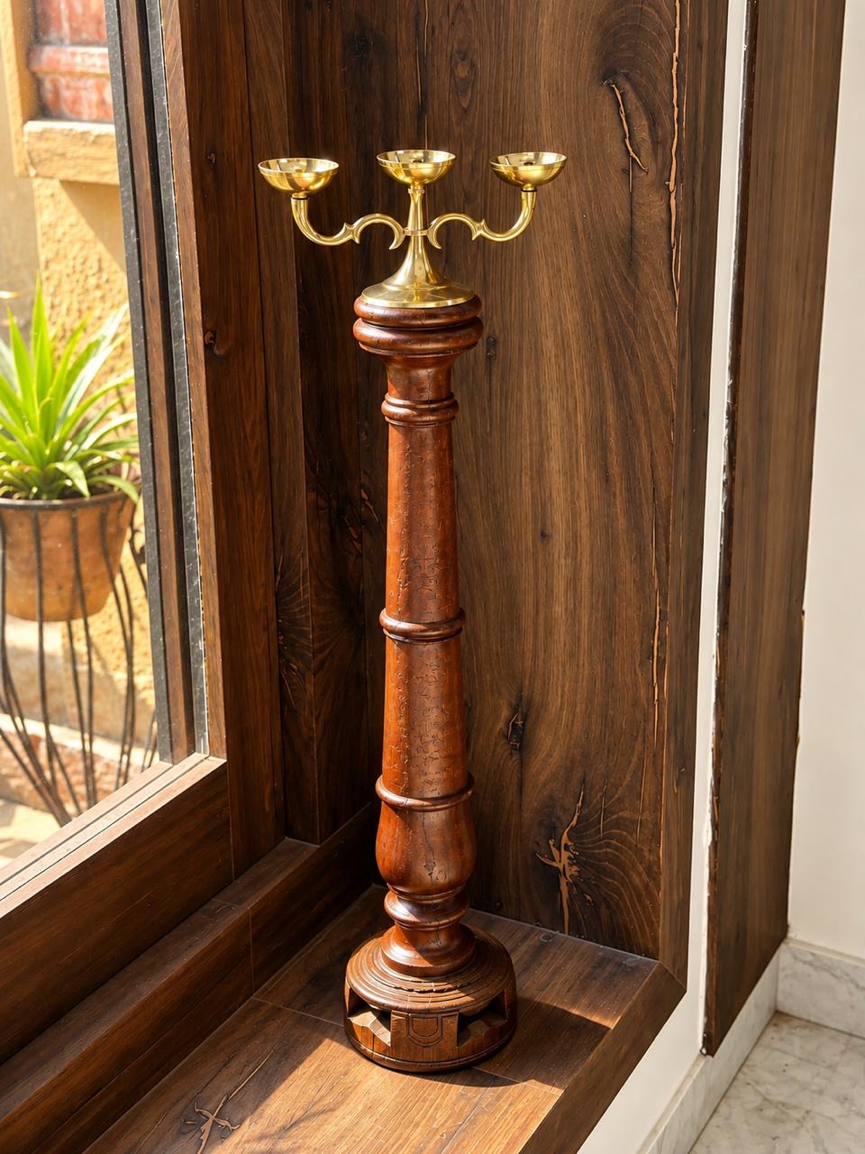 Vintage Brass Diya Stand
