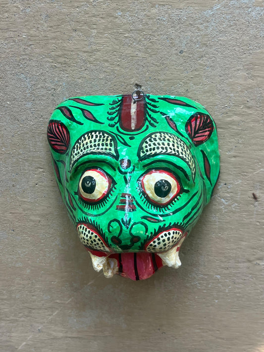 Green Tiger Papermash Mask
