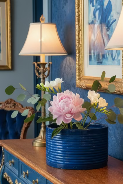 Blue Old Flower Planter