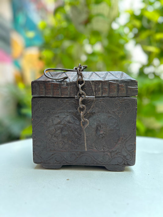 Vintage Wooden Hanging Cash Box