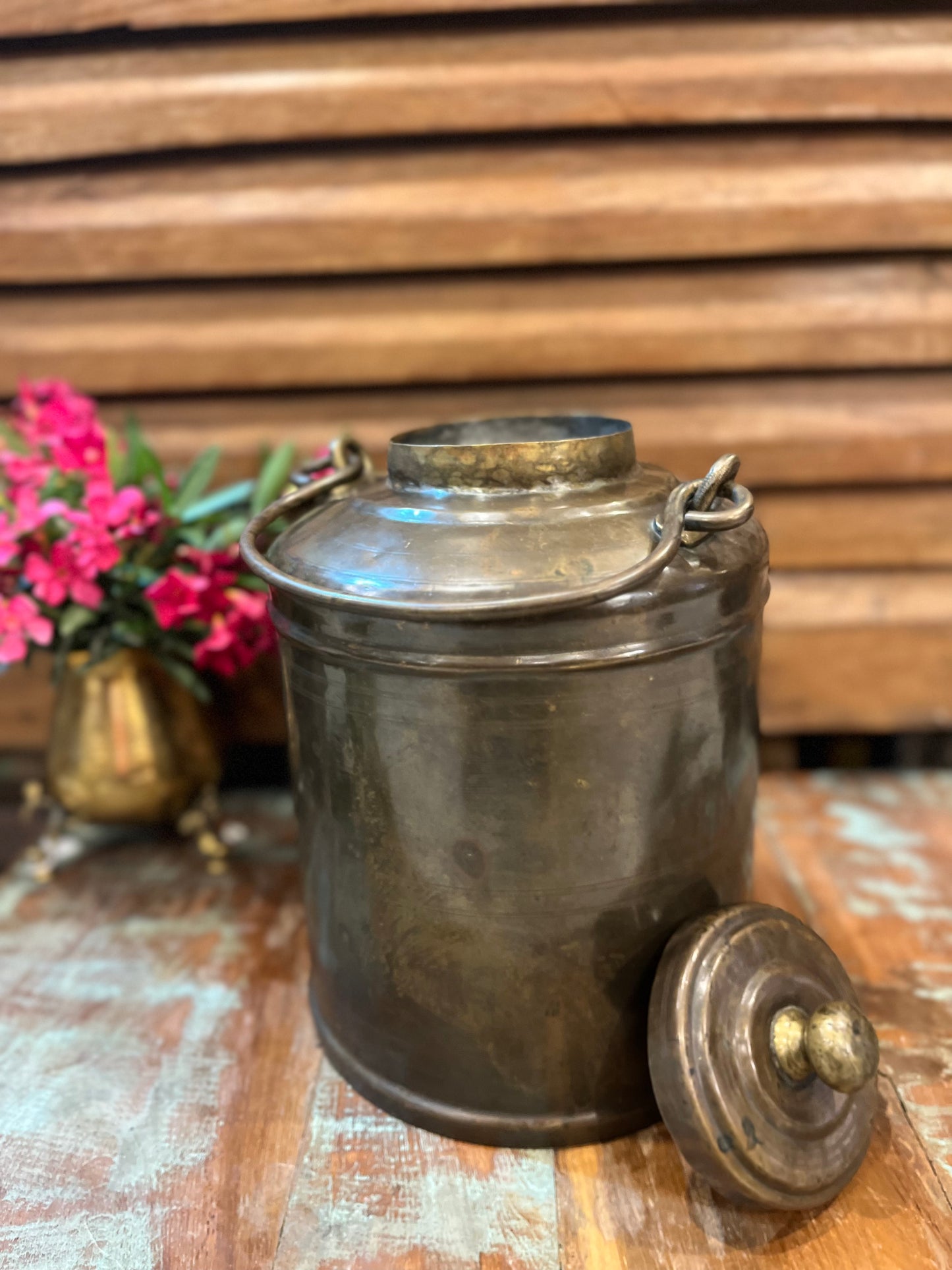 Brass Vintage Milk Container