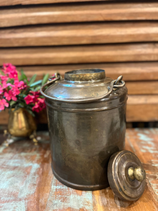 Brass Vintage Milk Container Pot