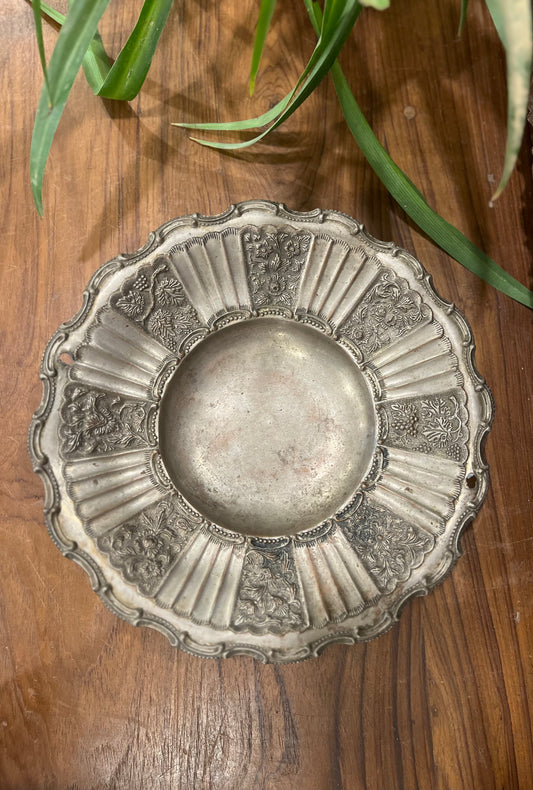 Vintage German Silver Fruit Plate