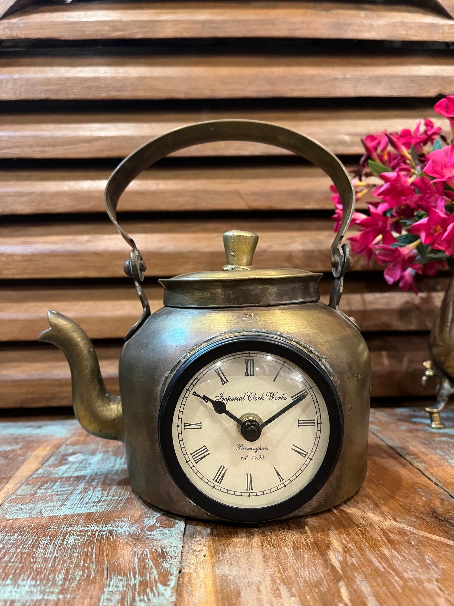 Brass Vintage Kettle Clock