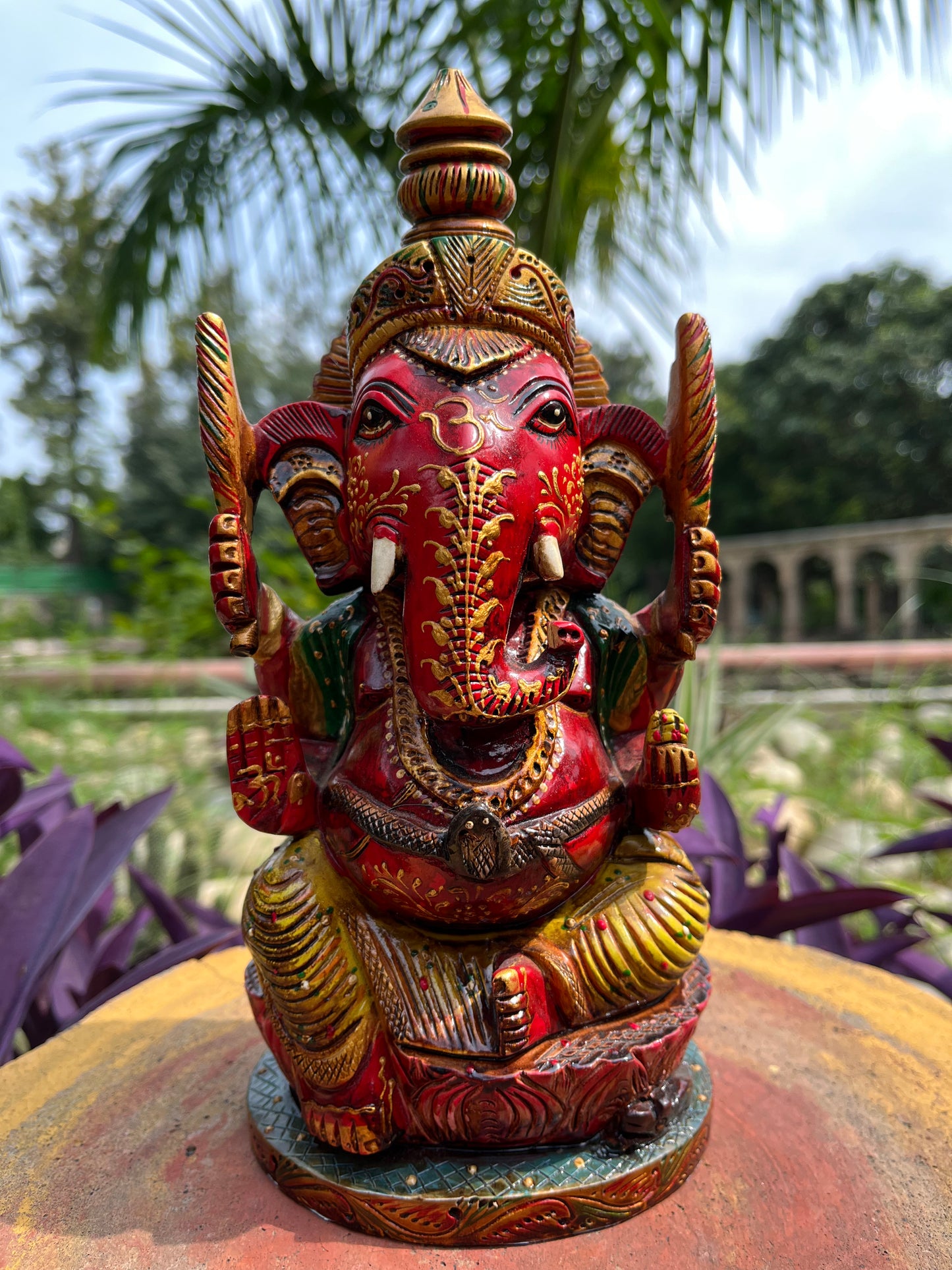 Wooden Handpainted Ganesha