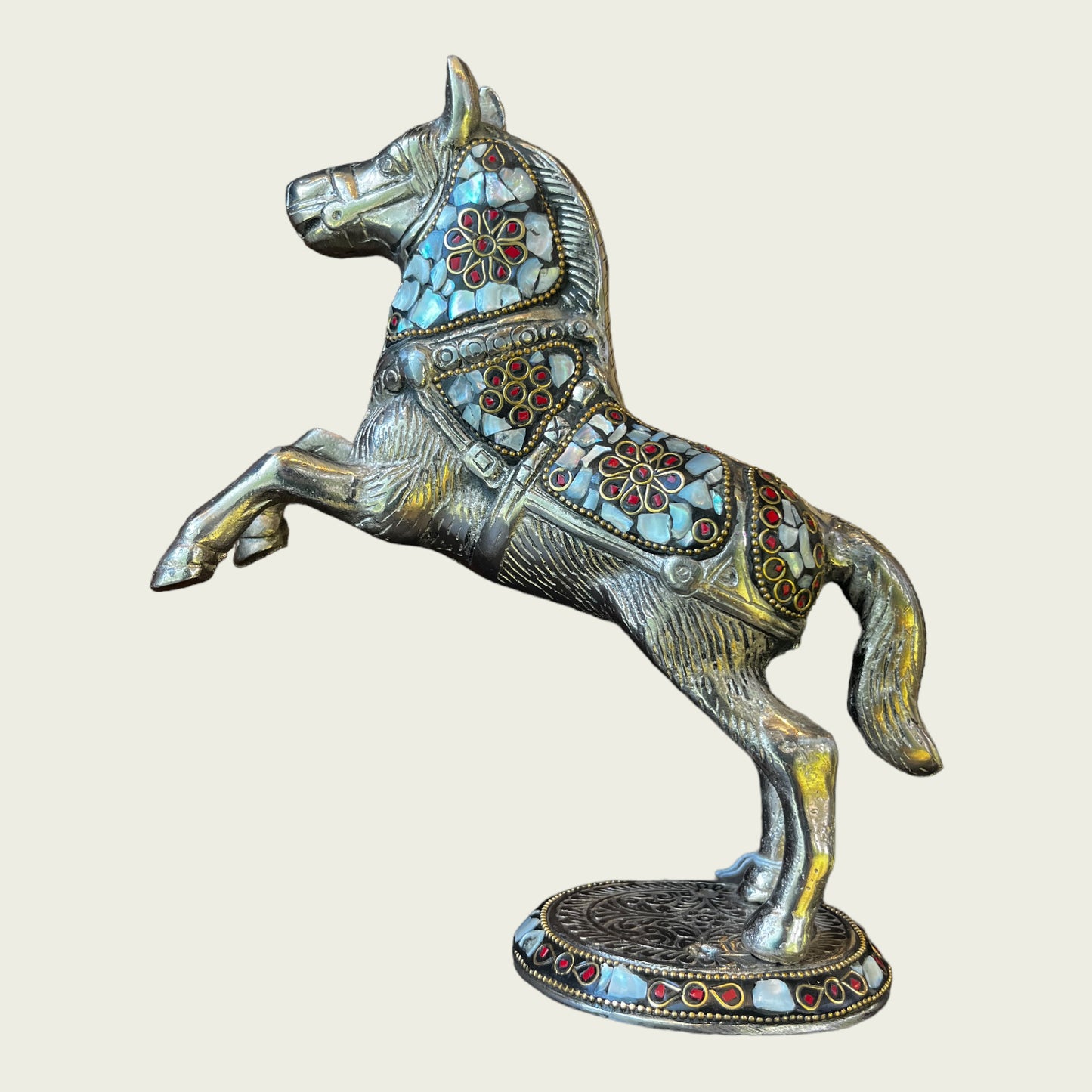 Metal Standing Decorative Horse uplift Leg