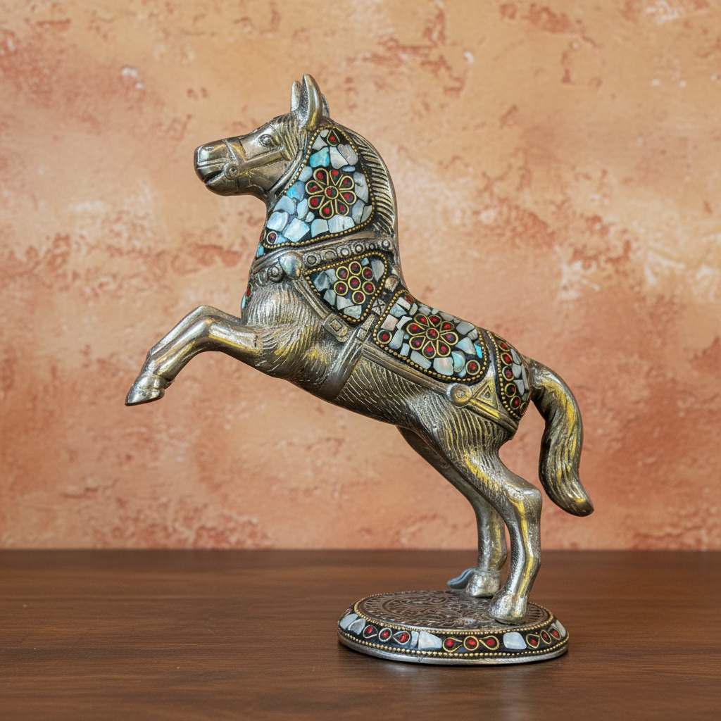 Metal jumping Decorative Horse