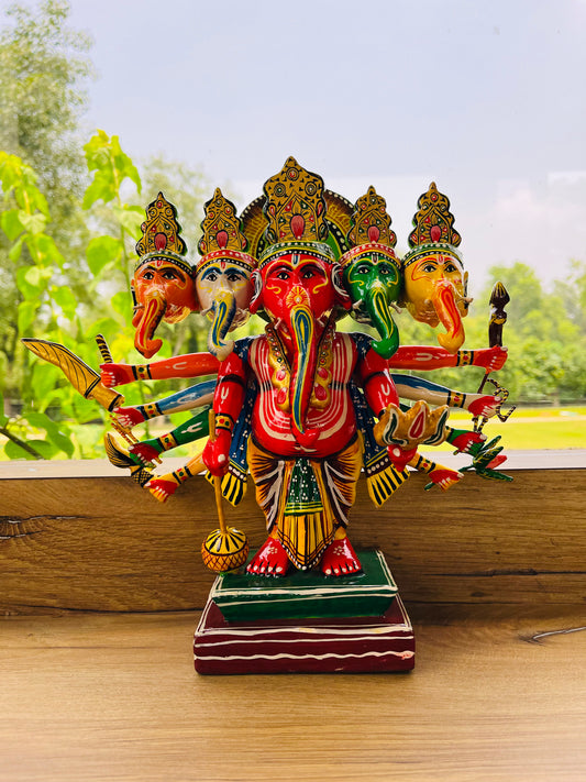 Panchmukhi Handpainted Ganesha