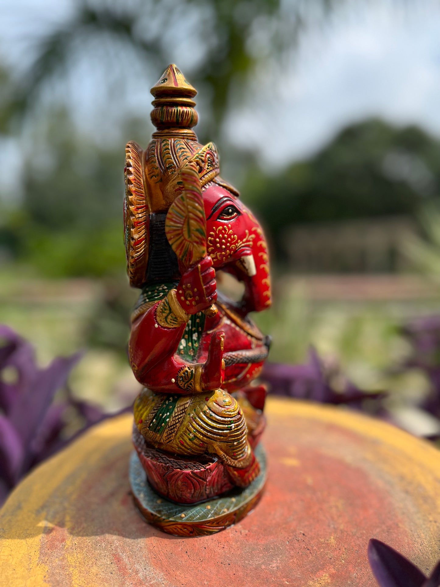 Wooden Handpainted Ganesha