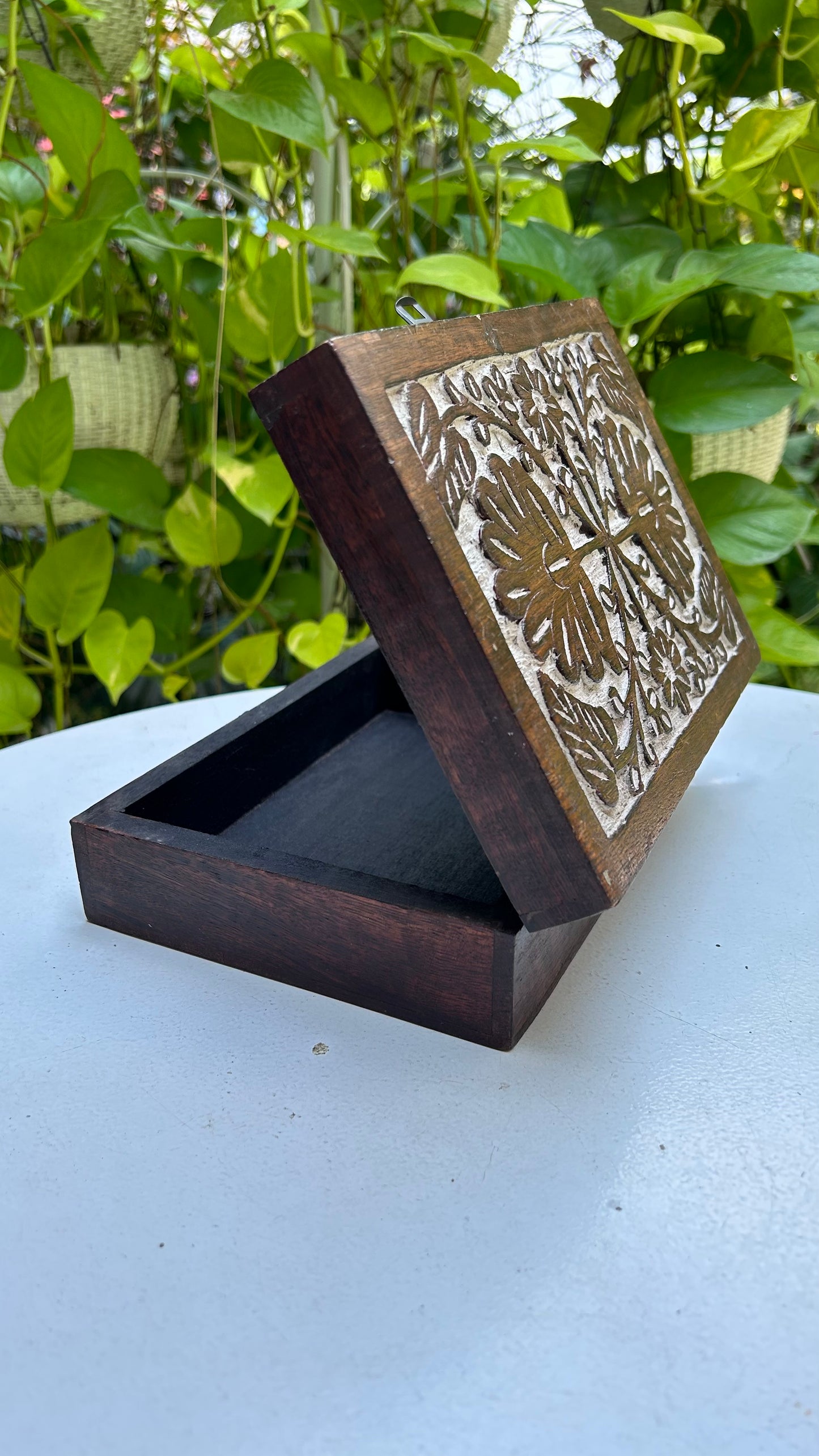 Wooden Hand-Carved Box