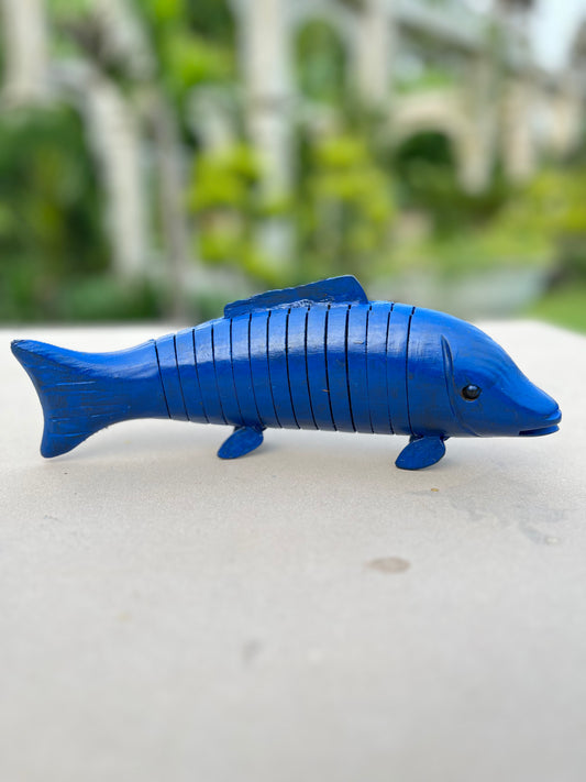 Wooden Blue Fish