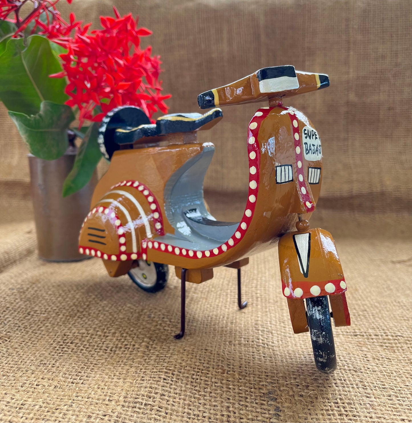 Wooden Handpainted  scooter