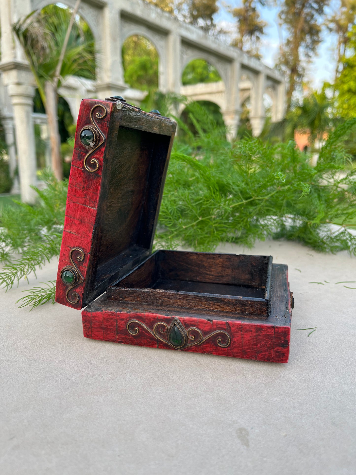 Wooden Stone Jewellery box