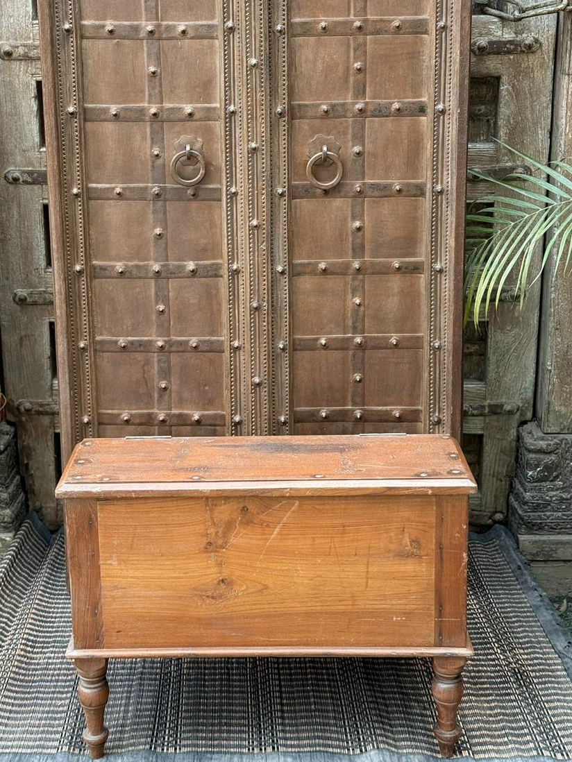 Wooden Old Sandook / Munim Desk