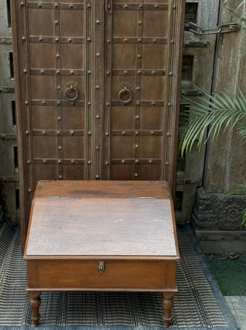 Wooden Old Sandook / Munim Desk
