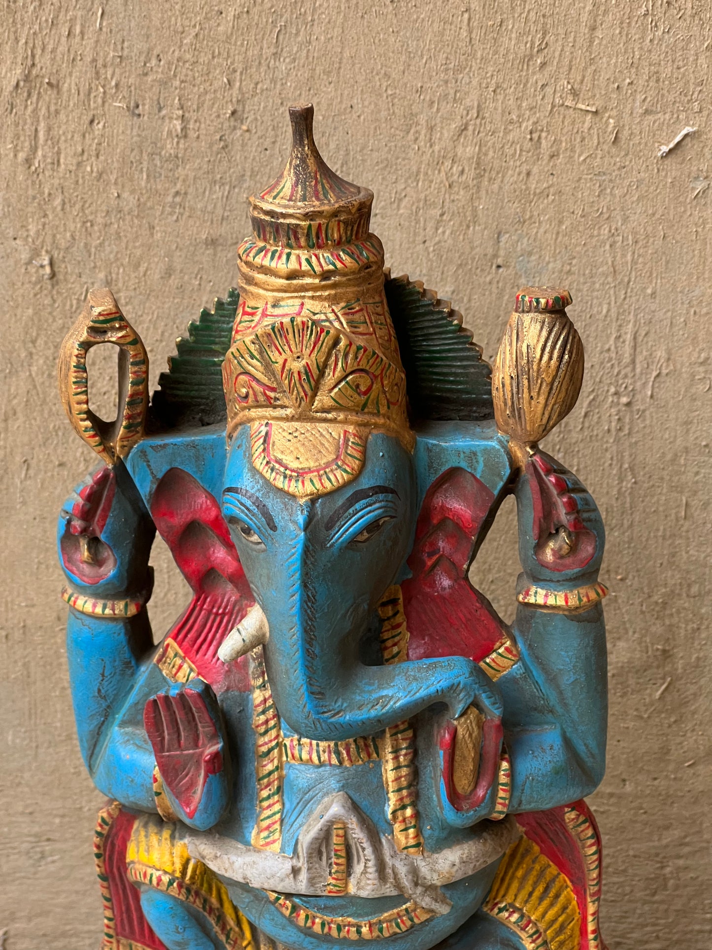 Wooden Antique Finish Ganesha